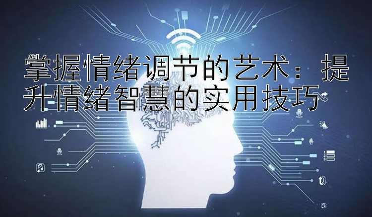 掌握情绪调节的艺术：提升情绪智慧的实用技巧