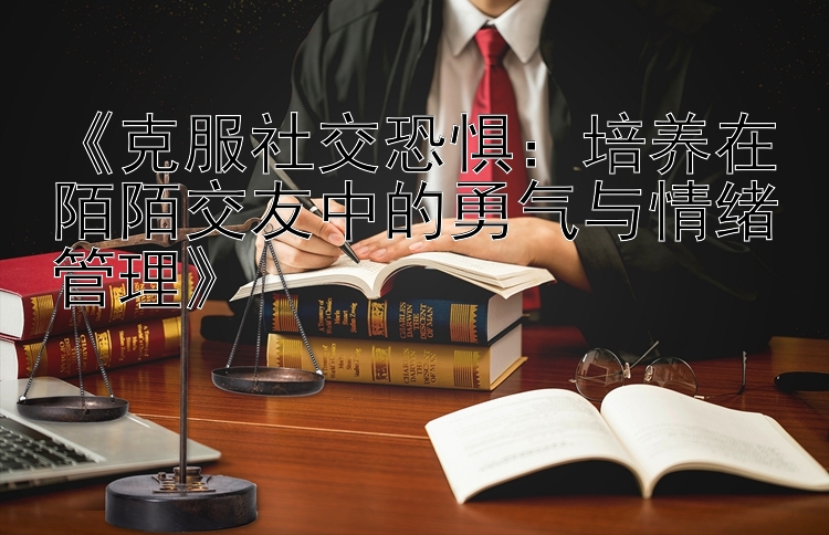 《克服社交恐惧：培养在陌陌交友中的勇气与情绪管理》